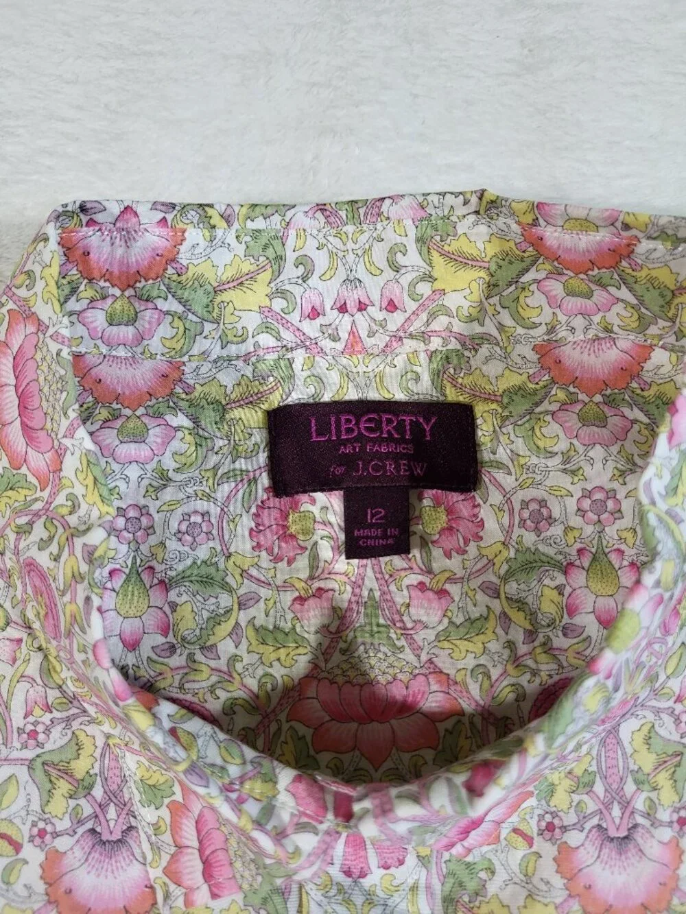 J. Crew Liberty Art Fabrics Floral Shirt - Size 12